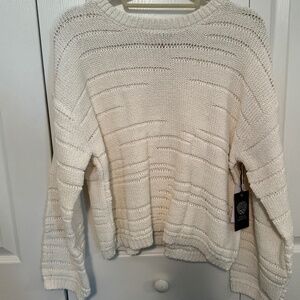 NWT Vince Camuto Pointelle Crewneck Sweater